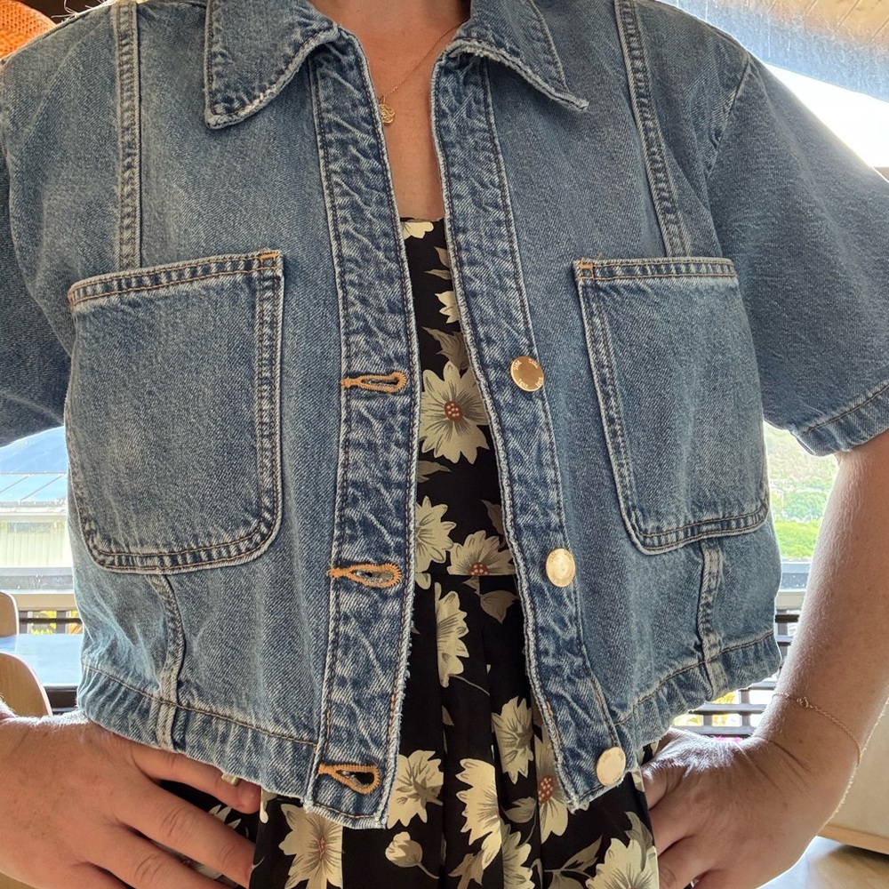 Zara denim top- worn once! - Picture 2 of 8